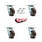 Service Caster 4 Inch Polyurethane Swivel Caster Set with Roller Bearing and Swivel Lock SCC SCC-30CS420-PPUR-BSL-4 - alternate 3